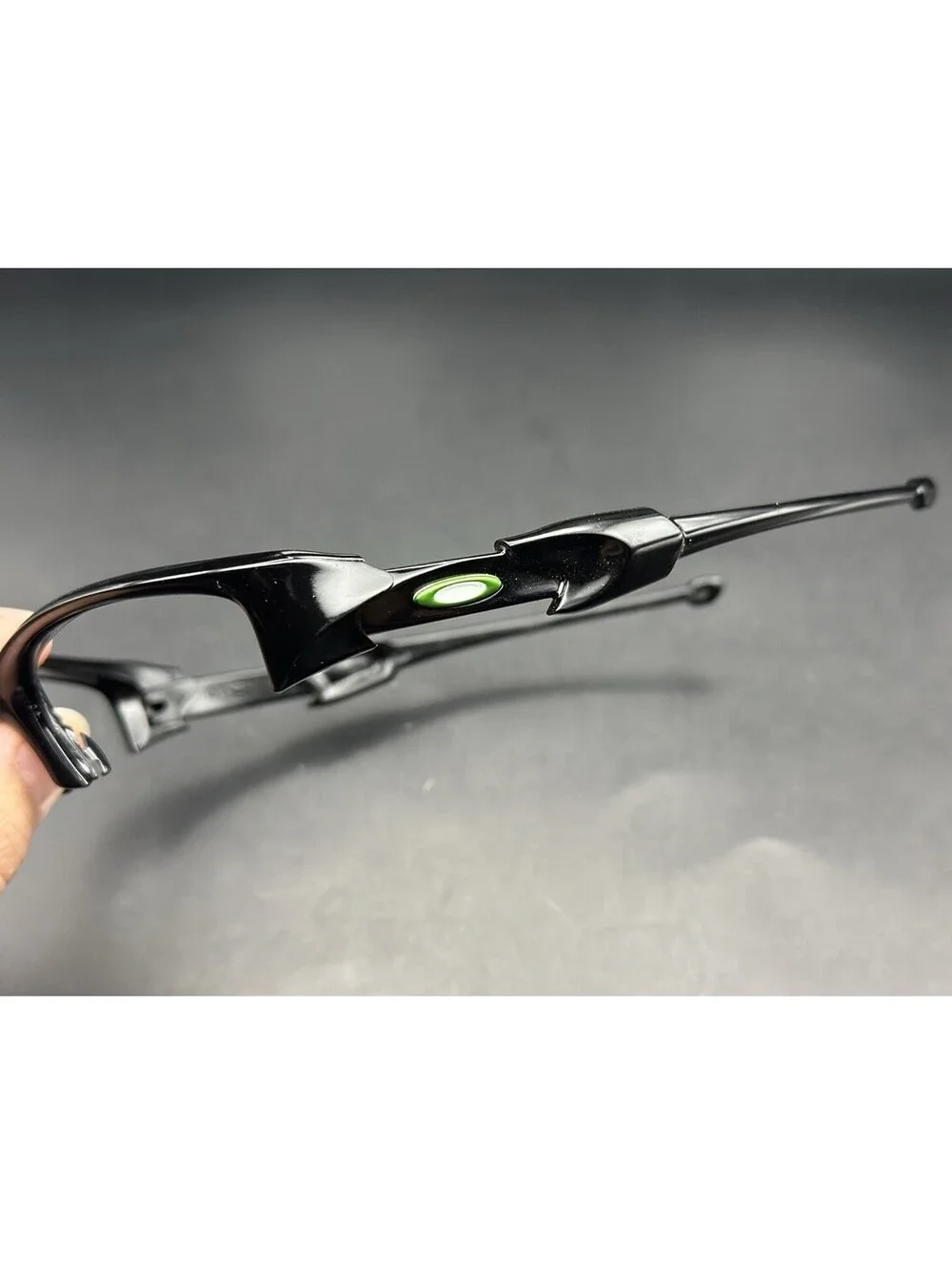 Oakley Flak Jacket Polished Black Frame (Green Icon)